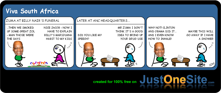 Click cartoon to read full post or to COMMENT Jacob Zuma used to smoke zol cartoon